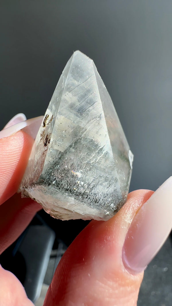 Calcite with Marcasite Inclusions from Linwood Mine, Buffalo, Scott County, Iowa, USA