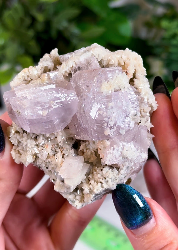 Lavender Calcite with Chalcopyrite from Daye, Hubei, China