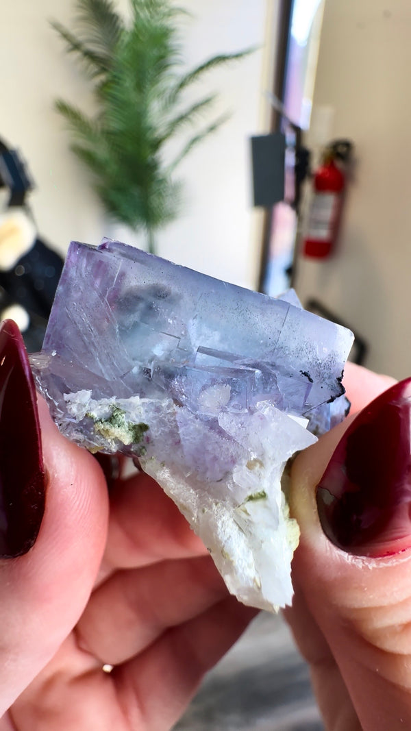 Fluorite With Quartz from Yaogangxian Mine (YGX)
