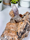 Old Stock (1980's) Guerrero Amethyst "Bowties" On Matrix with Dogtooth Calcite • Amatitlán, Eduardo Neri Municipality, Guerrero, Mexico