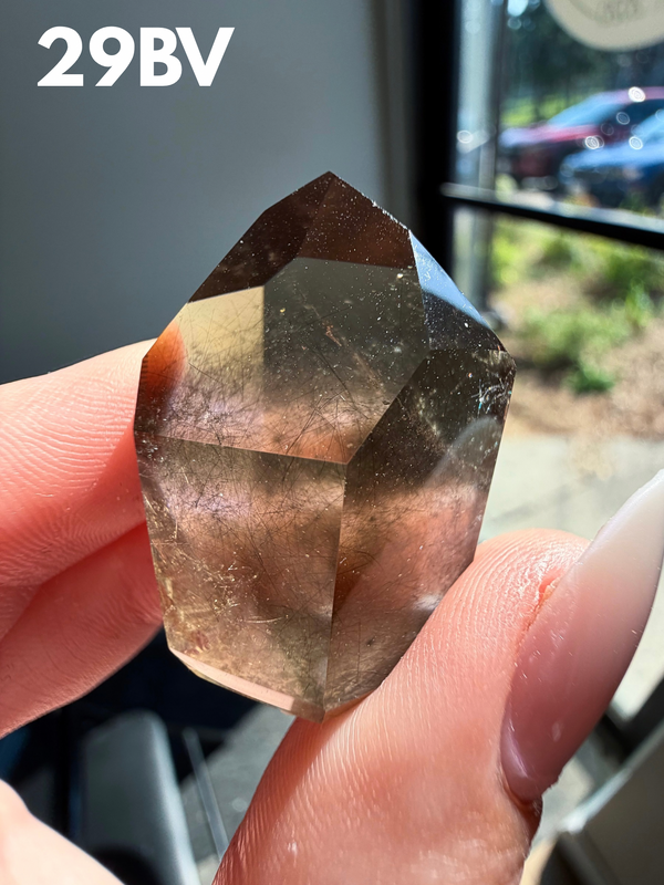 Smokey Quartz with whispy Amphibole Inclusions from Itacambira, Brazil • Choose Your Own!