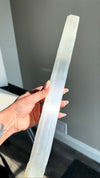 XL Satin Spar Rod from Morocco • 16" Length Natural Selenite Satin Spar Wand from Morocco