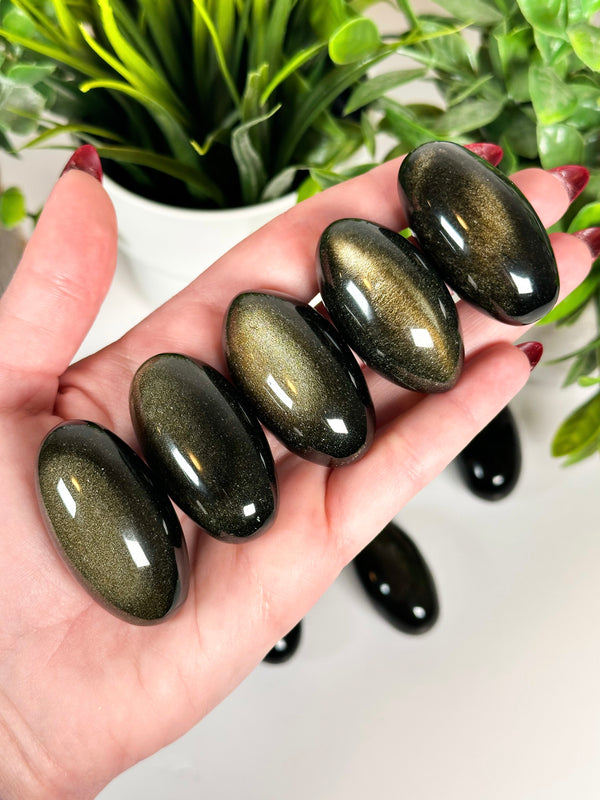 Gold Sheen Obsidian Palm / Shiva from Jalisco, Mexico • Intuitively Chosen!