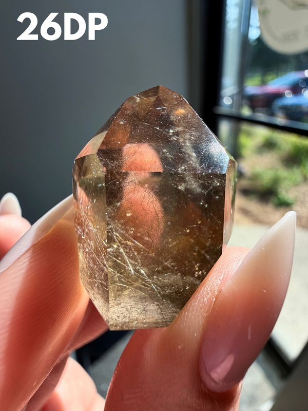Smokey Quartz with whispy Amphibole Inclusions from Itacambira, Brazil • Choose Your Own!