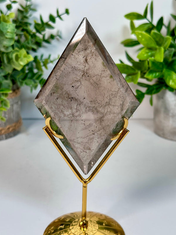 Smokey Quartz Diamond with Stand