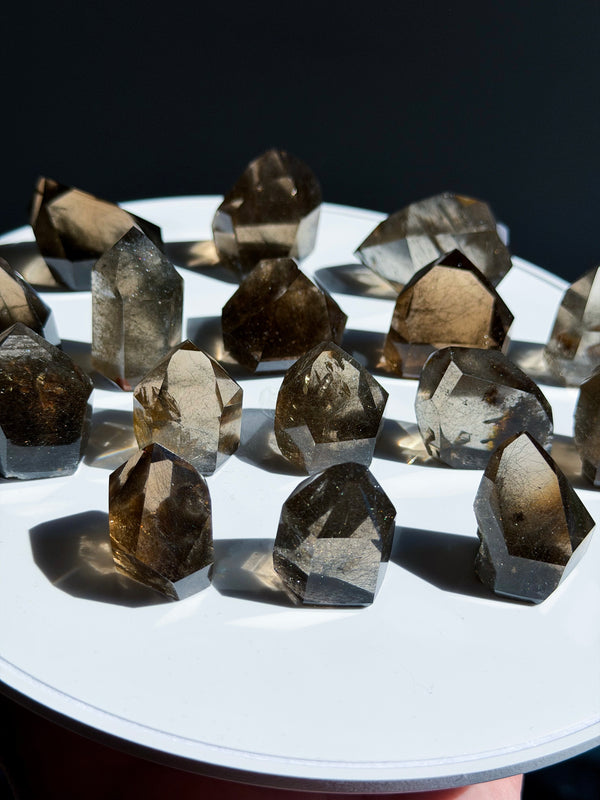 Smokey Quartz with whispy Amphibole Inclusions from Itacambira, Brazil • Choose Your Own!