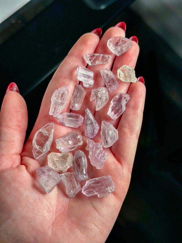 Raw Near Gem Grade Kunzite / Spodumene Specimen • Choose from 4 Different Sizes!