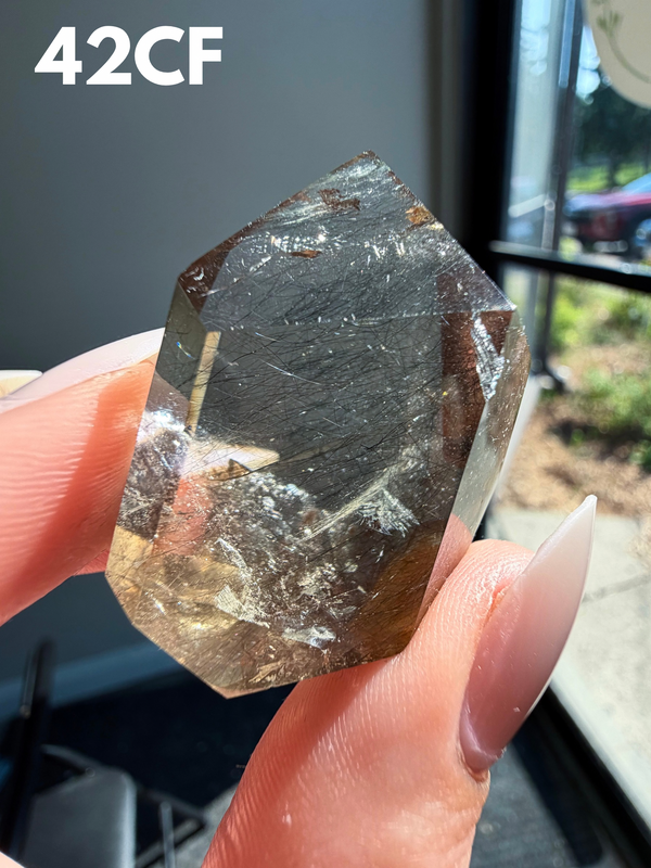 Smokey Quartz with whispy Amphibole Inclusions from Itacambira, Brazil • Choose Your Own!