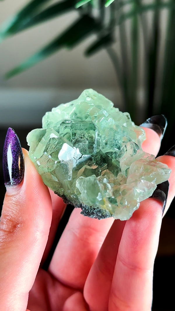 Apple Green Fluorite with Beveled Edges from Xianghualing Mine