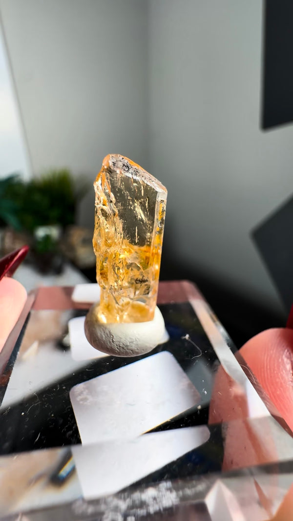UV Reactive Imperial "Chrome" Topaz Specimen from Zambia • 1.72g