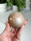 Flashy Peach Moonstone Sphere from Madagascar