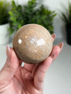 Flashy Peach Moonstone Sphere from Madagascar