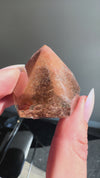 Whispy Sunset Orange & Pink Amphibole Quartz with Lodalite and Inner Child / Manifestor Crystals from Itacambira, Brazil