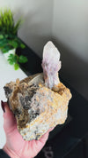 Old Stock (1980's) Guerrero Amethyst "Bowties" On Matrix with Dogtooth Calcite • Amatitlán, Eduardo Neri Municipality, Guerrero, Mexico